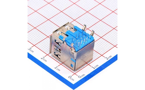 28-USB 3.0 雙層90度 卷邊 藍(lán)膠